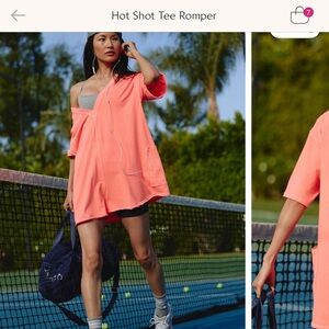 Free people hot shot tee romper